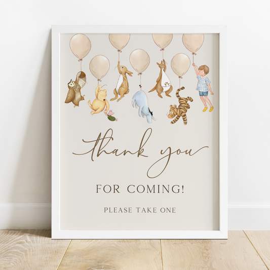 Winnie the Pooh Thank You Sign