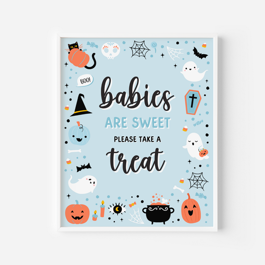 Blue Ghost Halloween Babies Are Sweet Sign