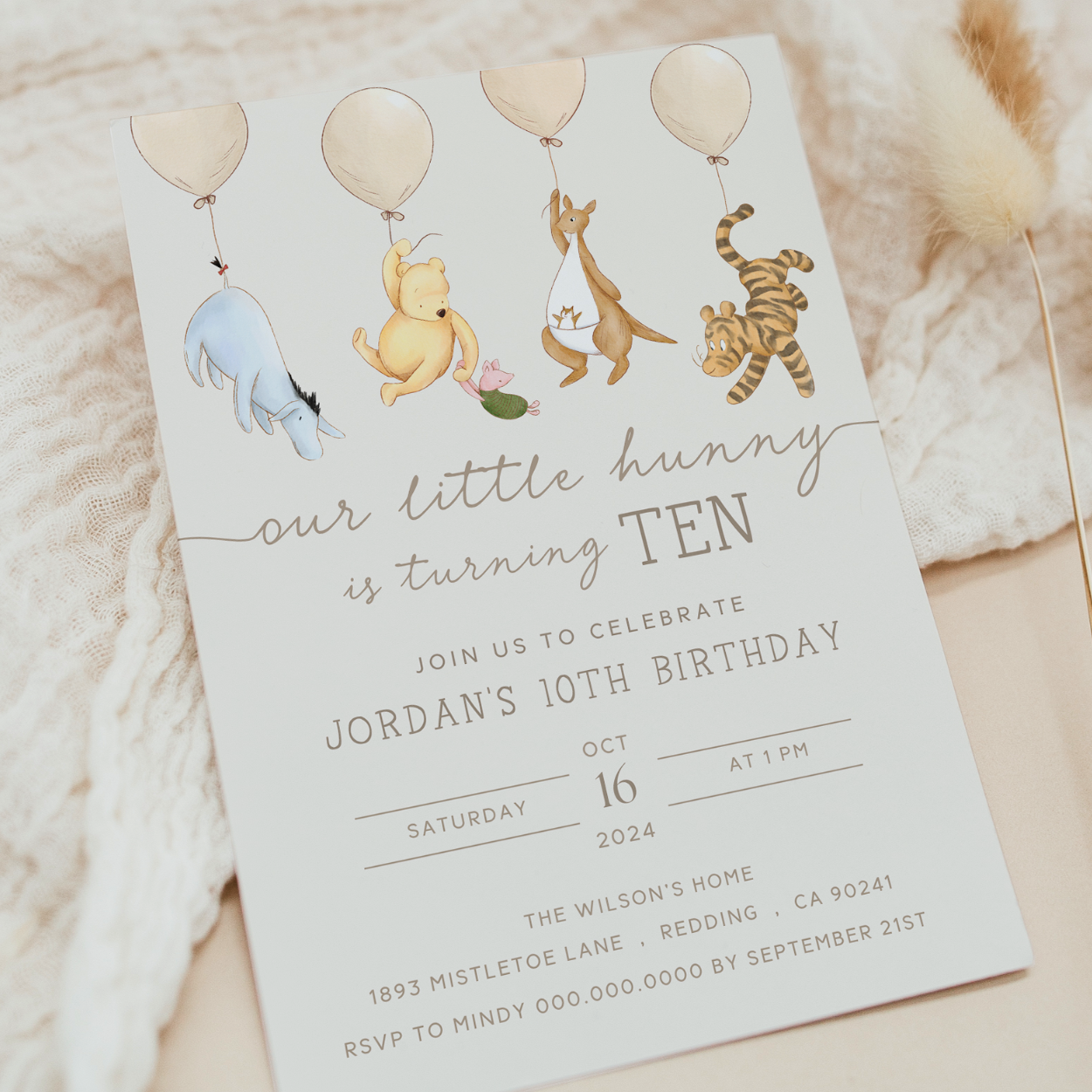 pooh birthday
classic winnie party
vintage pooh bear
invitation neutral
pooh and friend
girls digital invite
kids invite birthday
party invite canva
10th birthday
birthday 10th girls
10th invitation
10th birthday invite
tenth birthday