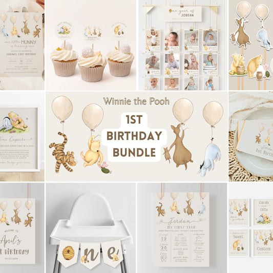 1st Birthday Winnie the Pooh Bundle - Big Day Out