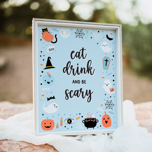 halloween table sign