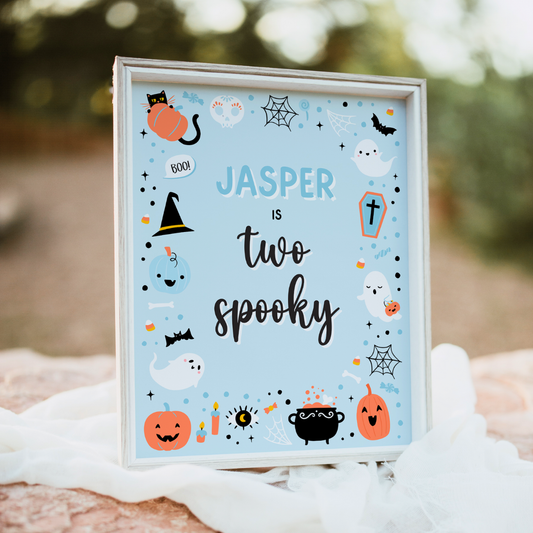 two spooky 2nd birthday sign