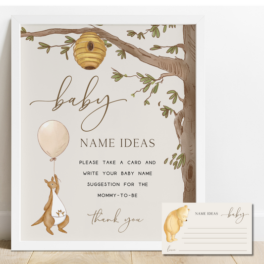 Winnie the Pooh Baby Name Ideas Sign