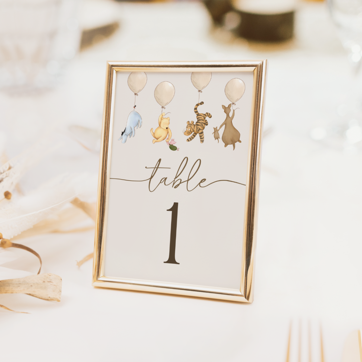 winnie the pooh table numbers