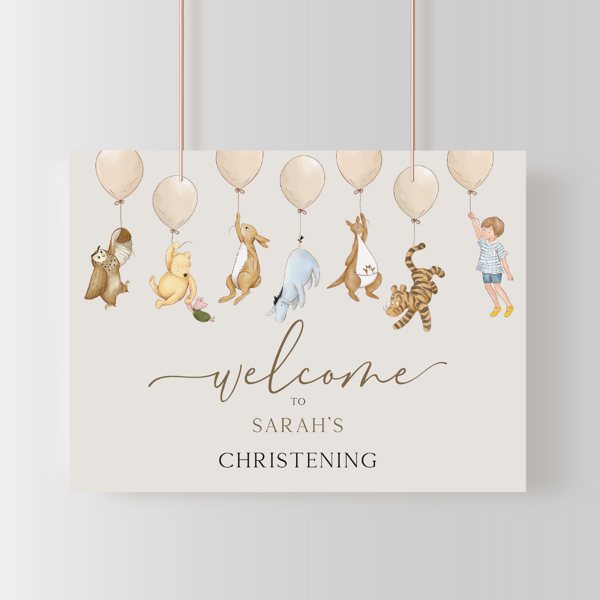 winnie the pooh welcome sign