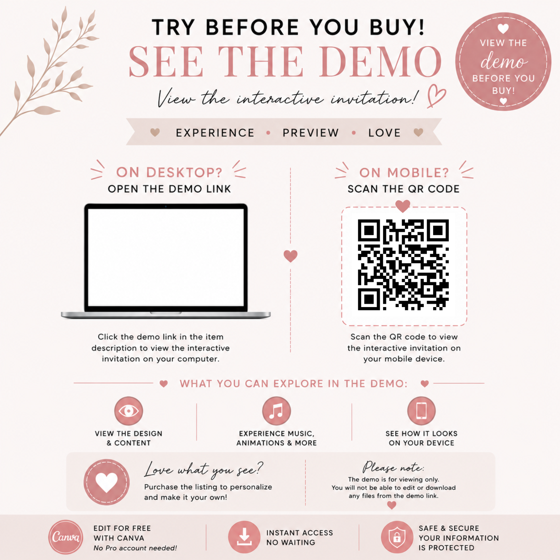Interactive classic Winnie the Pooh Canva invitation