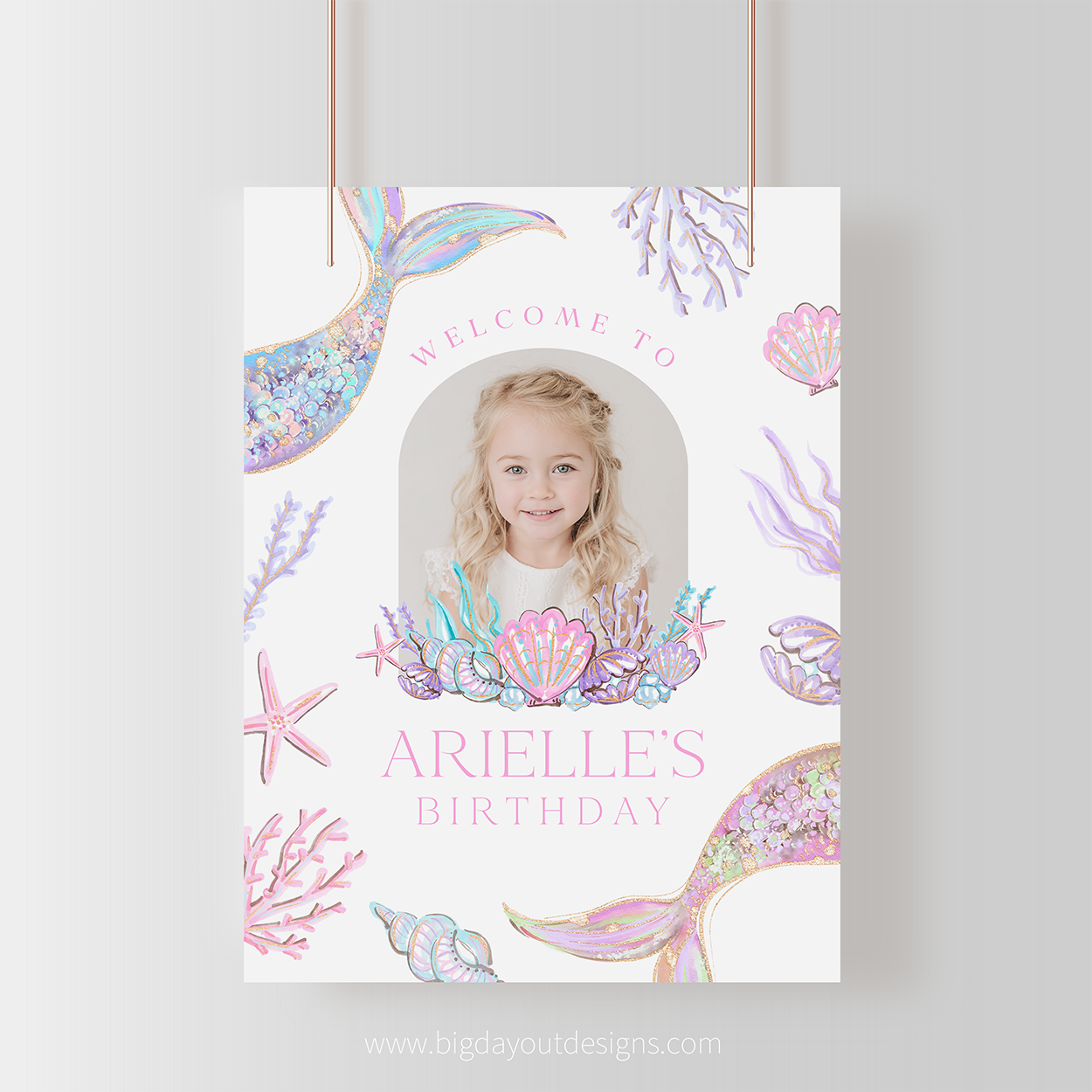 Printable under the sea baby shower welcome sign