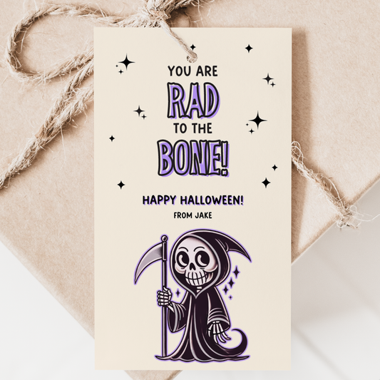 Retro Grim Reaper Gift Tag
