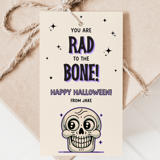 Retro Skull Gift Tag
