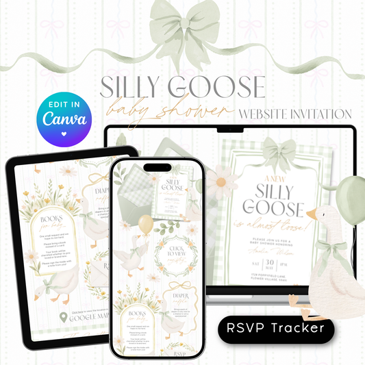 Interactive Goose Baby Shower Invitation