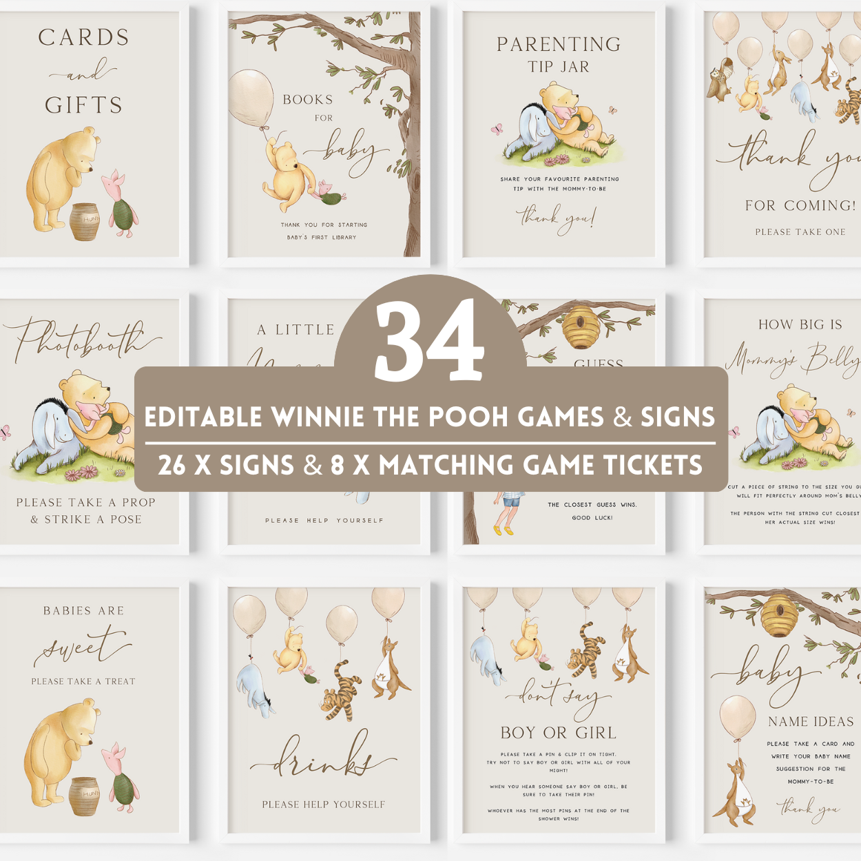 baby shower bundle
pooh bear winnie
winnie pooh classic
baby shower winnie
editable shower game
gaming baby shower
printable games baby
baby shower signs
baby shower decorate
decor table sign
boy girl shower set
shower neutral decor
pooh party birthday
