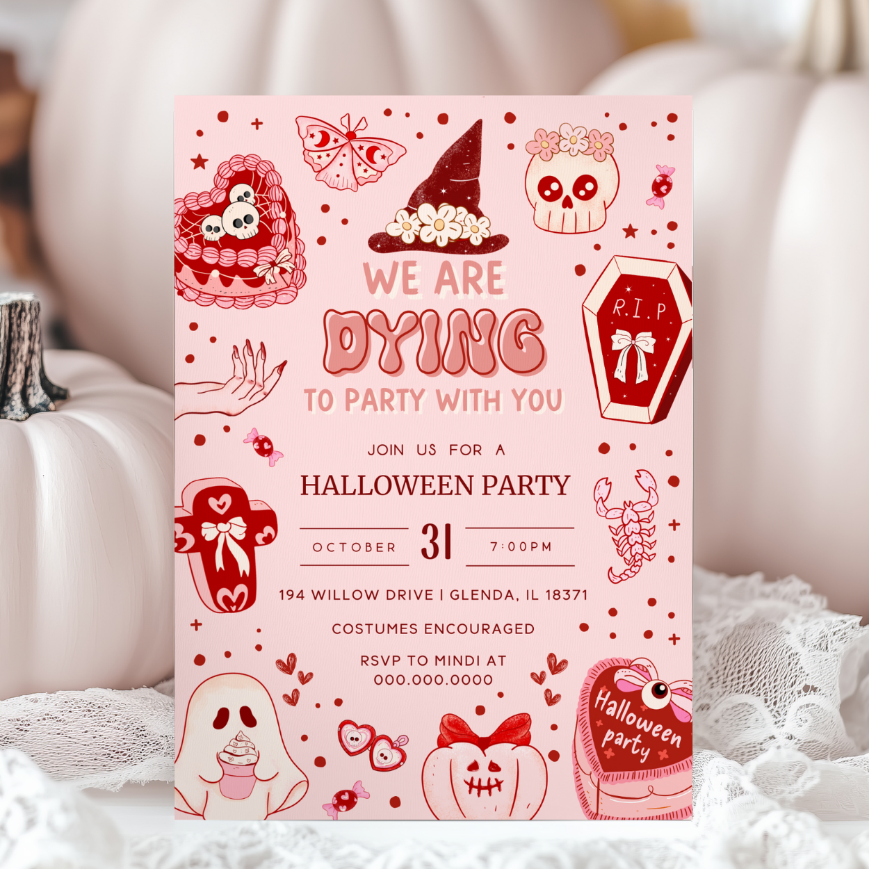 adult halloween invite