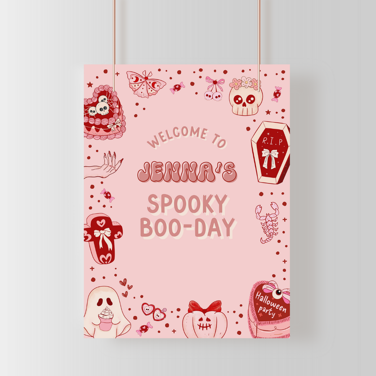 Retro Halloween Welcome Sign