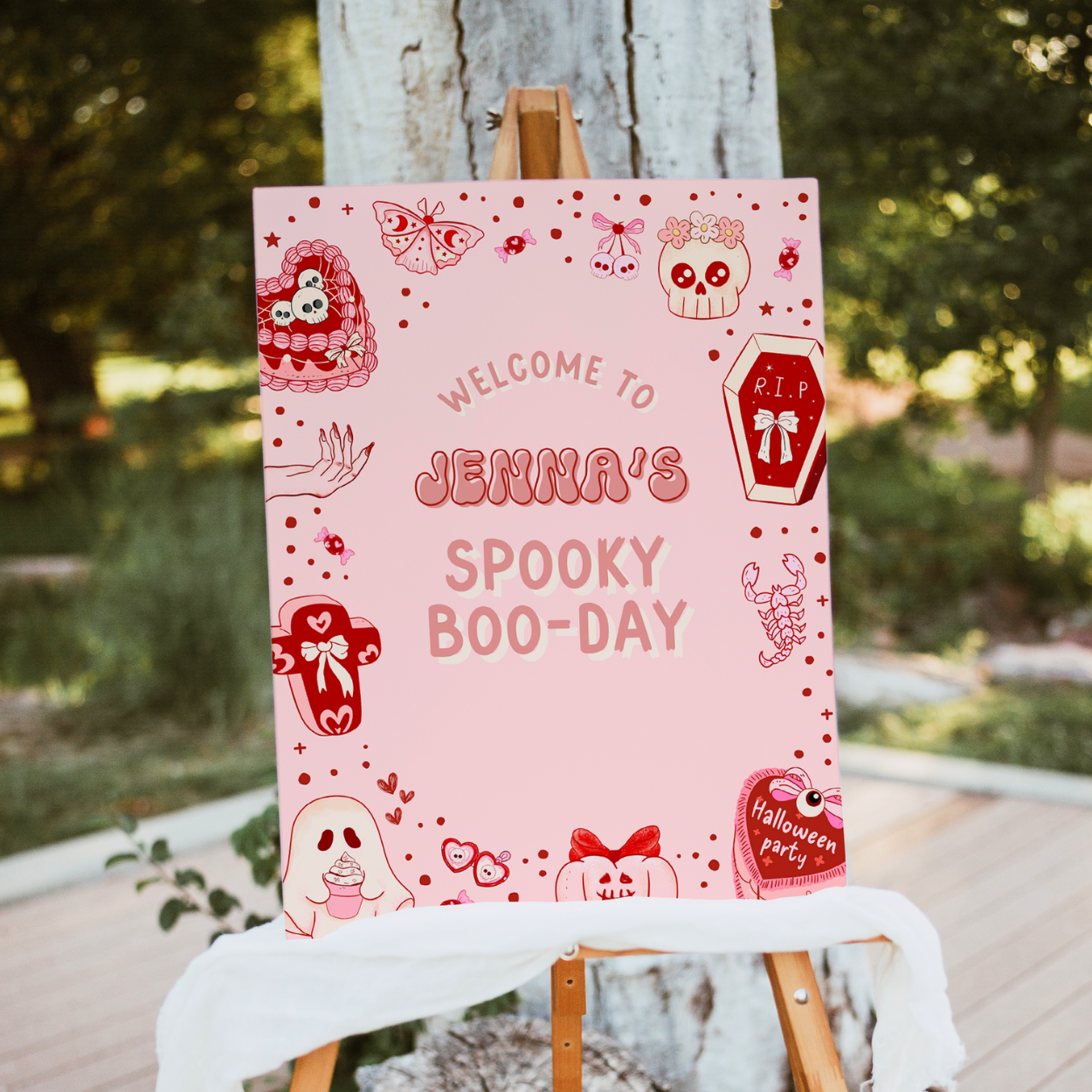 Retro Halloween Welcome Sign