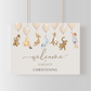 Winnie the Pooh Christening Welcome Sign