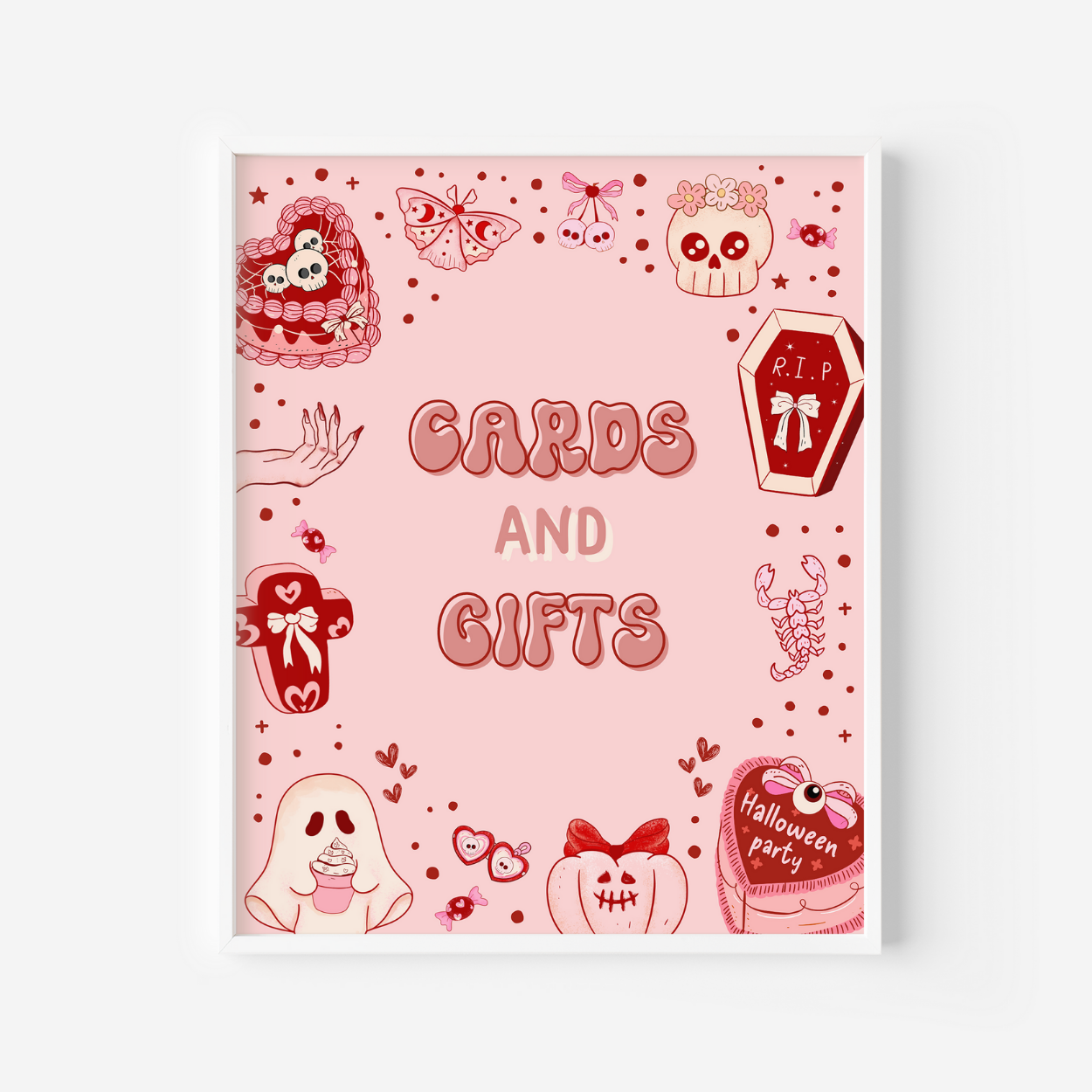 Retro Halloween Cards and Gifts Sign