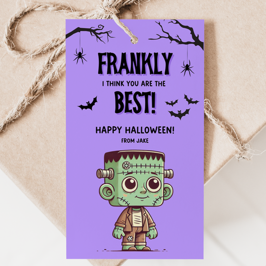 Vintage Frankenstein Gift Tag