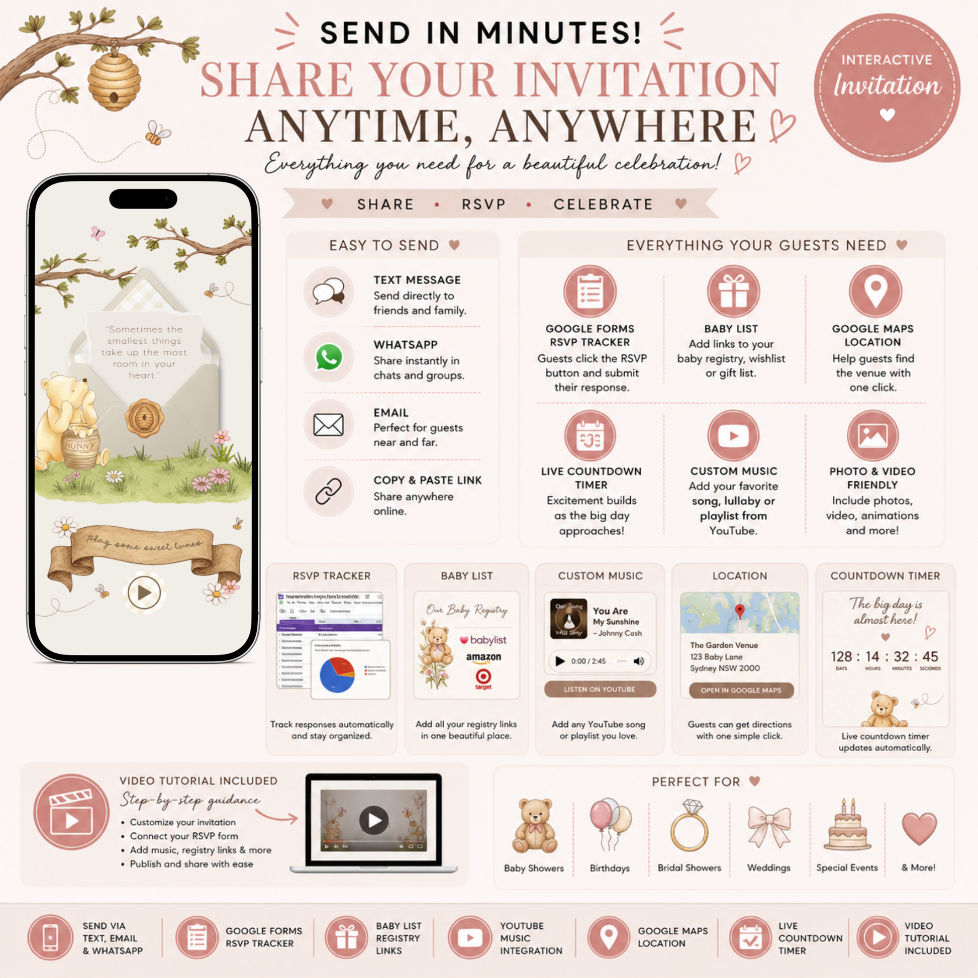 Online baby shower invitation