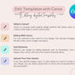 Instruction of Editing template in canva