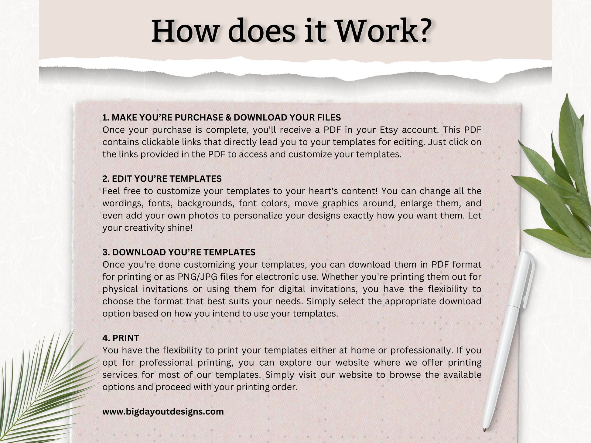 How does it work instruction
