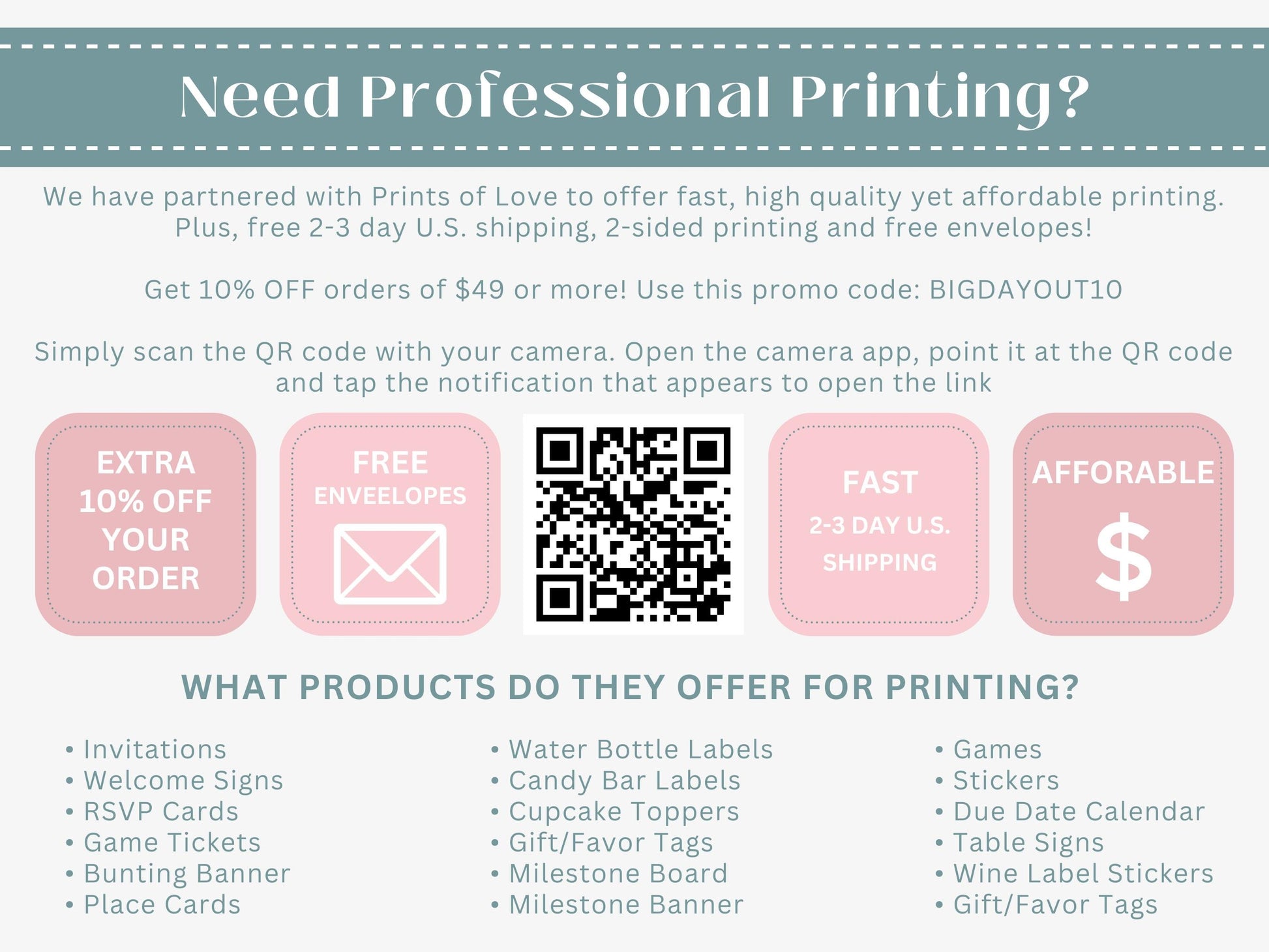 Instruction of need professional printing