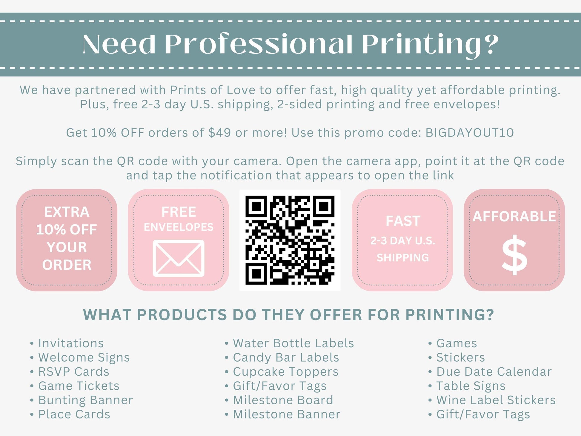 Instruction of need professional printing