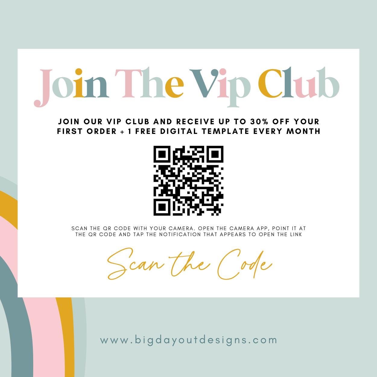 Join the vip club Scan code