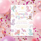 Mermaid Unicorn Party Invitation