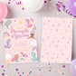 Instant download mermaid unicorn pool party invite