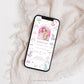 Mobile digital unicorn birthday card