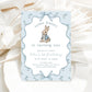 Coquette blue bow bunny birthday invite
