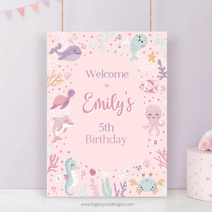 Under the sea party welcome sign printable