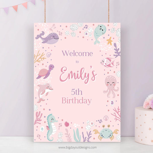 Under the sea party welcome sign printable