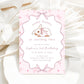 Printable coquette rabbit invitation