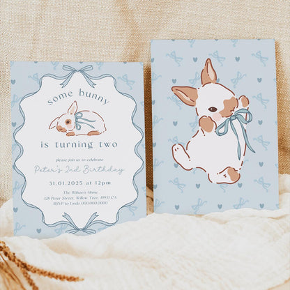 Some Bunny is Turning Two invitation