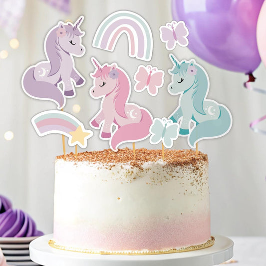 Printable unicorn cake topper digital download