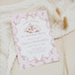 Coquette style bunny-themed party invitation