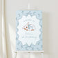 Boys bunny first birthday party printable sign

