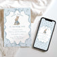 Printable bunny-themed 1st birthday invitation