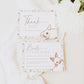 Spring baby shower invitation with floral bunny design