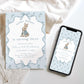 Editable some bunny is three digital invite for boys