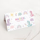 Printable unicorn tent cards for kids’ party decor