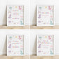Editable unicorn party decorations

