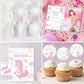 Editable five magical vibe unicorn themed invite