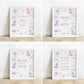 Pastel rainbow unicorn printable signs