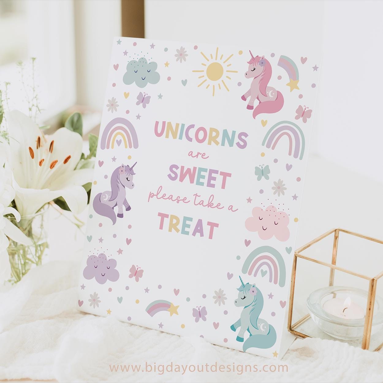 Magical unicorn birthday decor