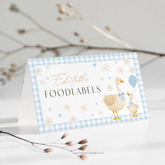 Editable Mother Goose food label