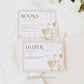 Gingham goose table decor for baby shower