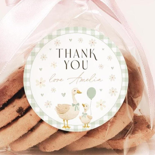 Silly goose baby shower sticker printable