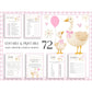 Printable silly goose baby shower party decor set